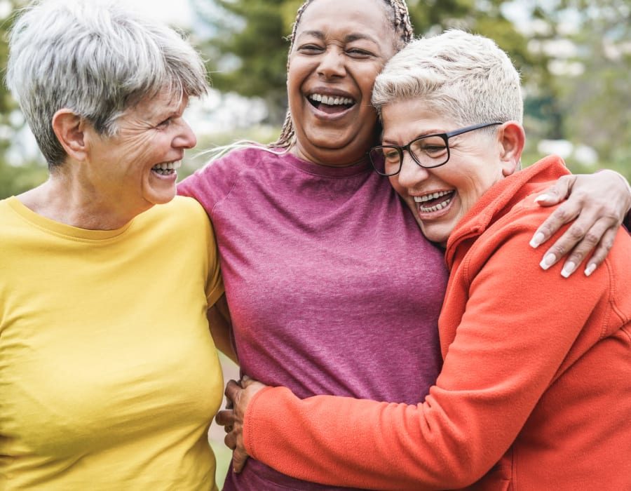 Residents enjoying a laugh at Cloudberry Lodge at Brandon in Brandon, Florida