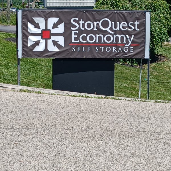 Sign at StorQuest Economy Self Storage in Mansfield, Ohio