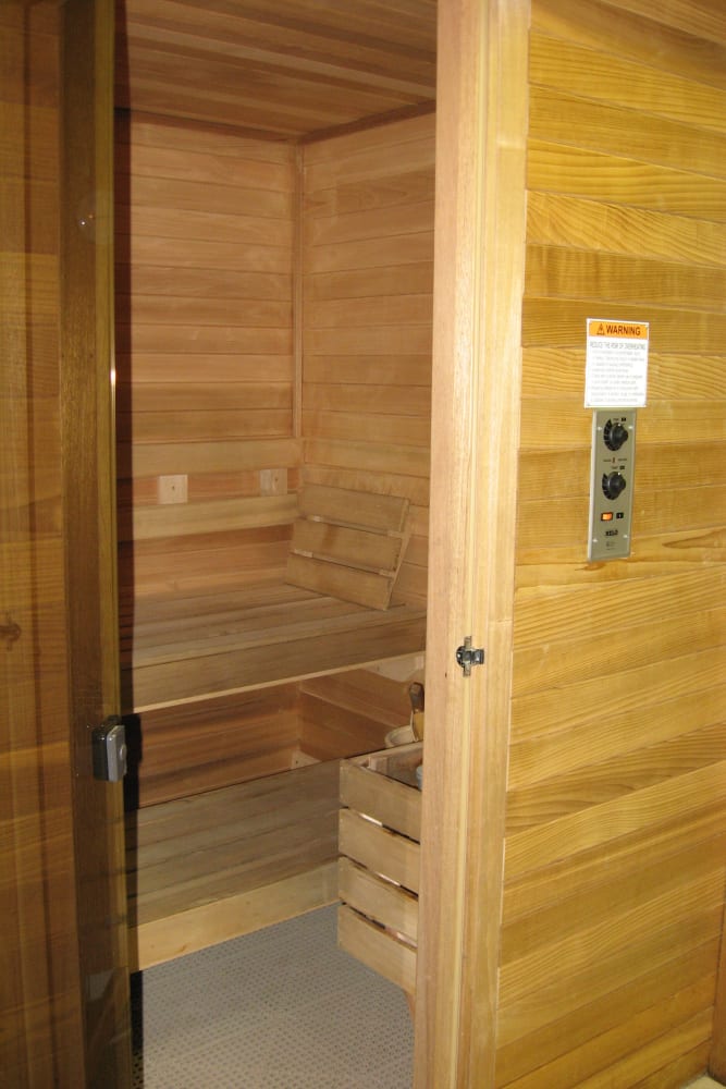 Resident sauna at Watersedge in Champaign, Illinois