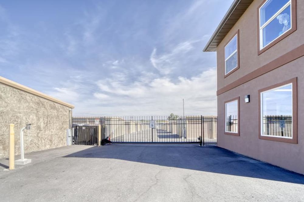 Gated entrance with keypad access at Storage Star Twin Falls in Twin Falls, Idaho