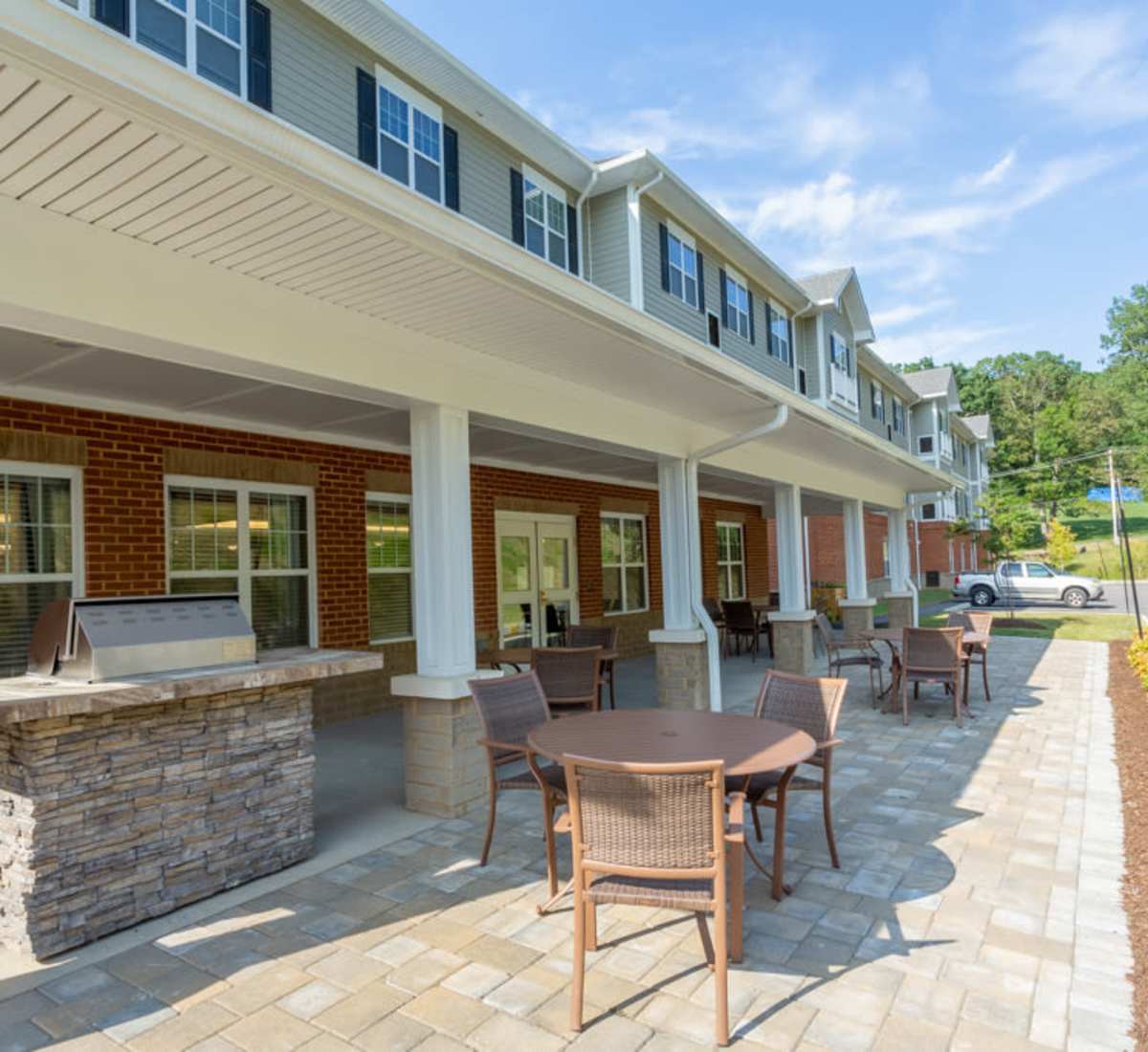 Outside seating area at The Harmony Collection at Roanoke - Assisted Living in Roanoke, Virginia