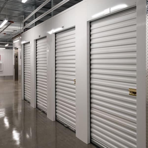 Indoor storage units at StorQuest Self Storage in Petaluma, California