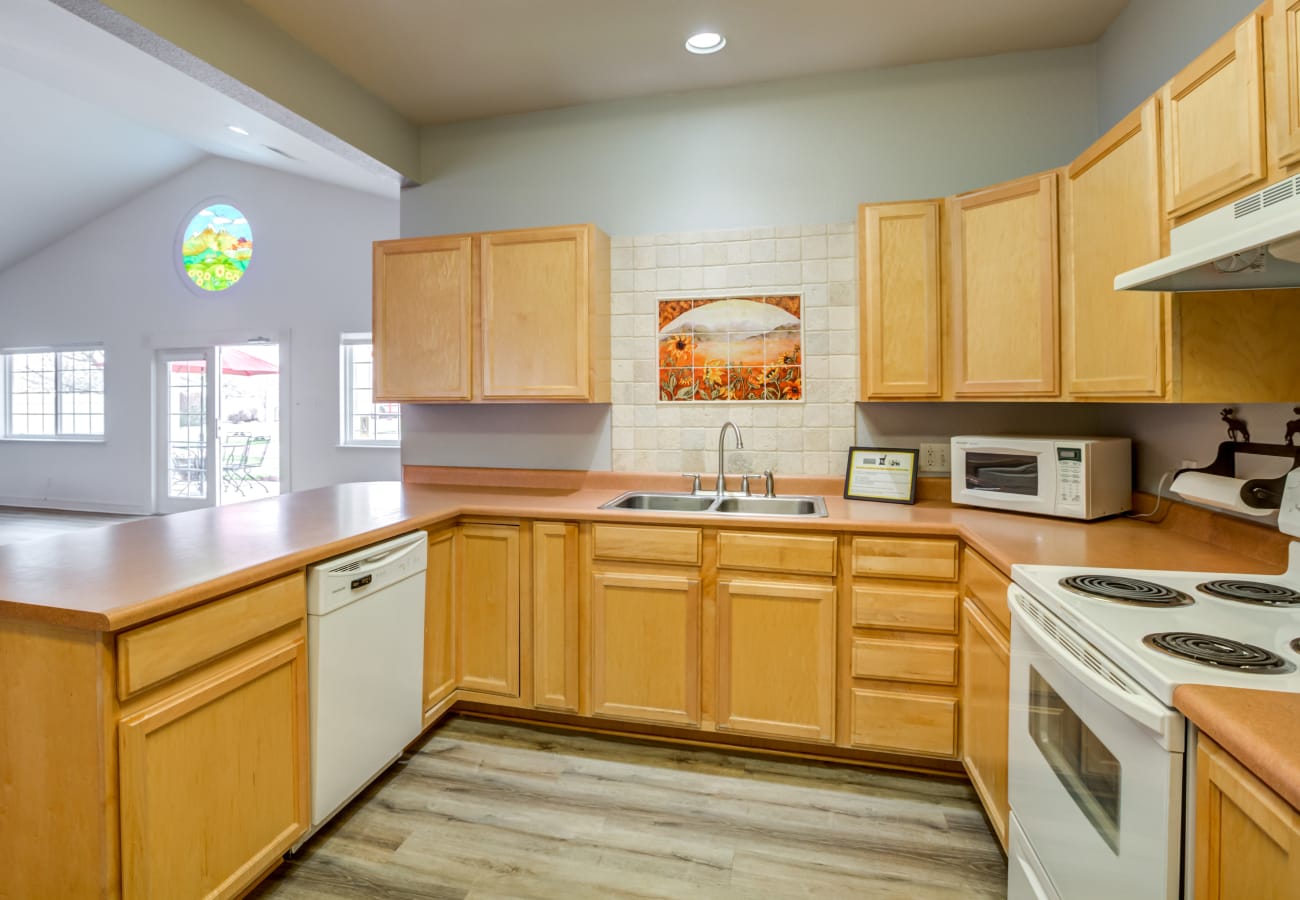 Fully equipped kitchen at Sunflower in Fort Collins, Colorado