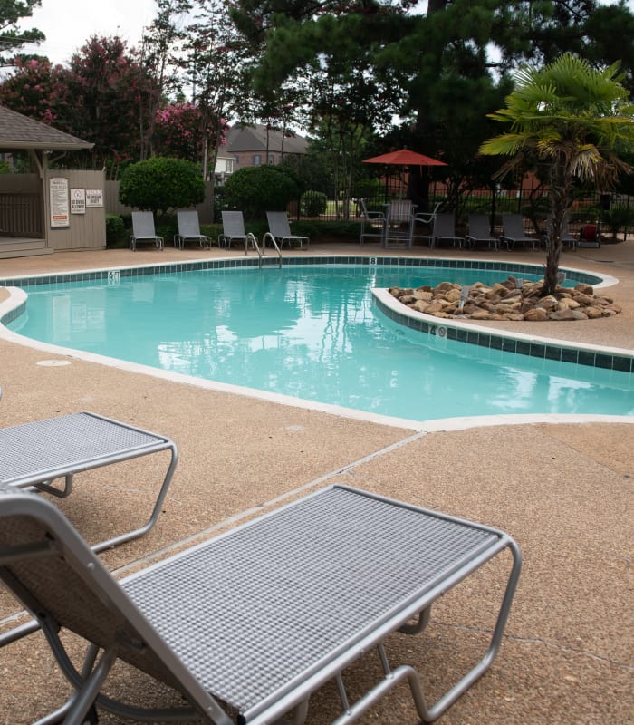 Large swimming pool at The Mark Apartments in Ridgeland, Mississippi