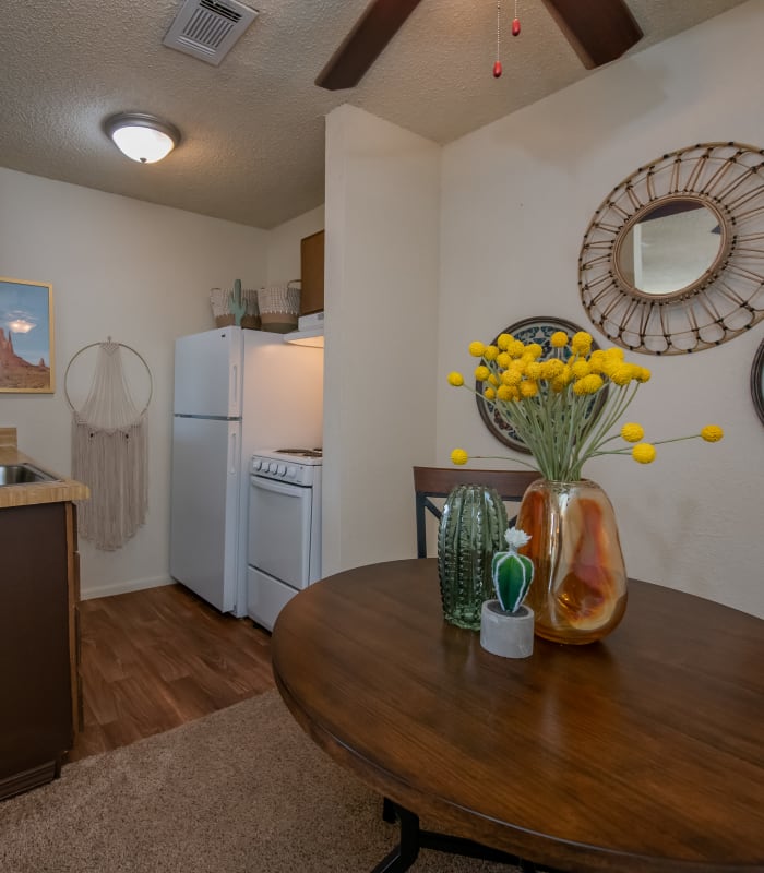 Dining room at Aspen Park Apartments in Wichita, Kansas