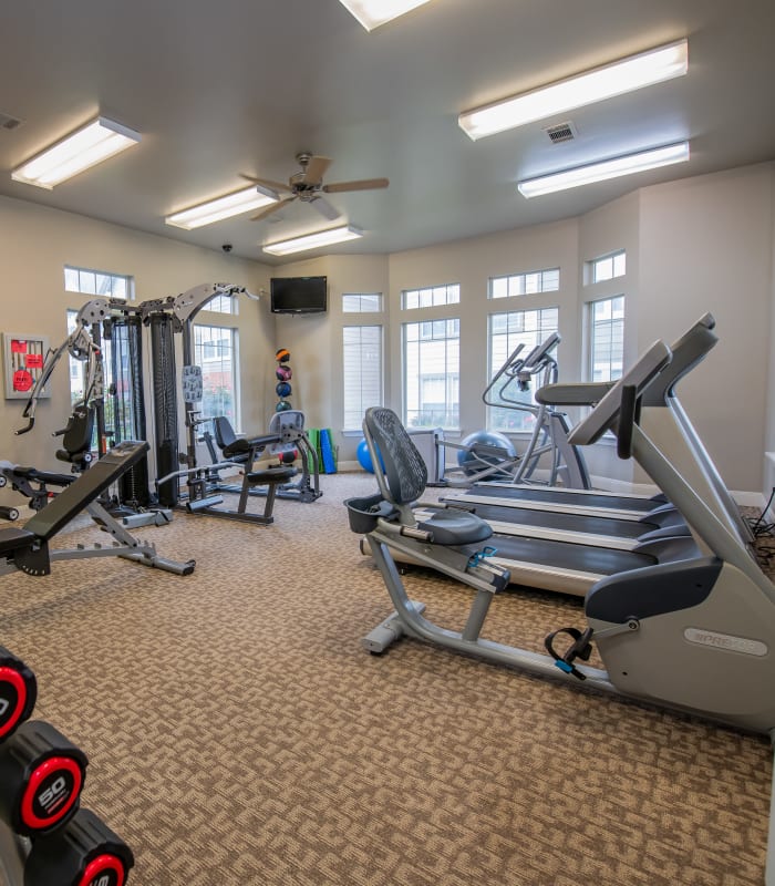 Fitness center at Colonies at Hillside in Amarillo, Texas