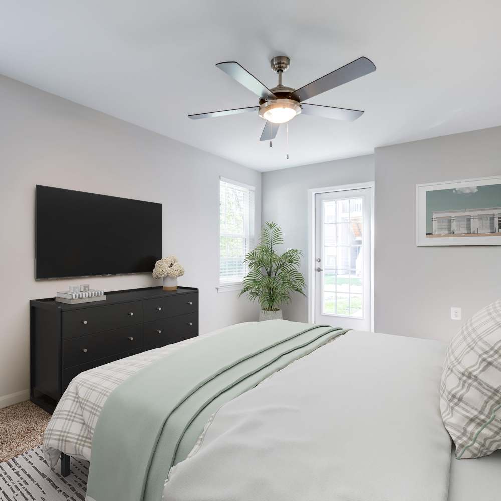 Modern bedroom at Chase Heritage in Sterling, Virginia
