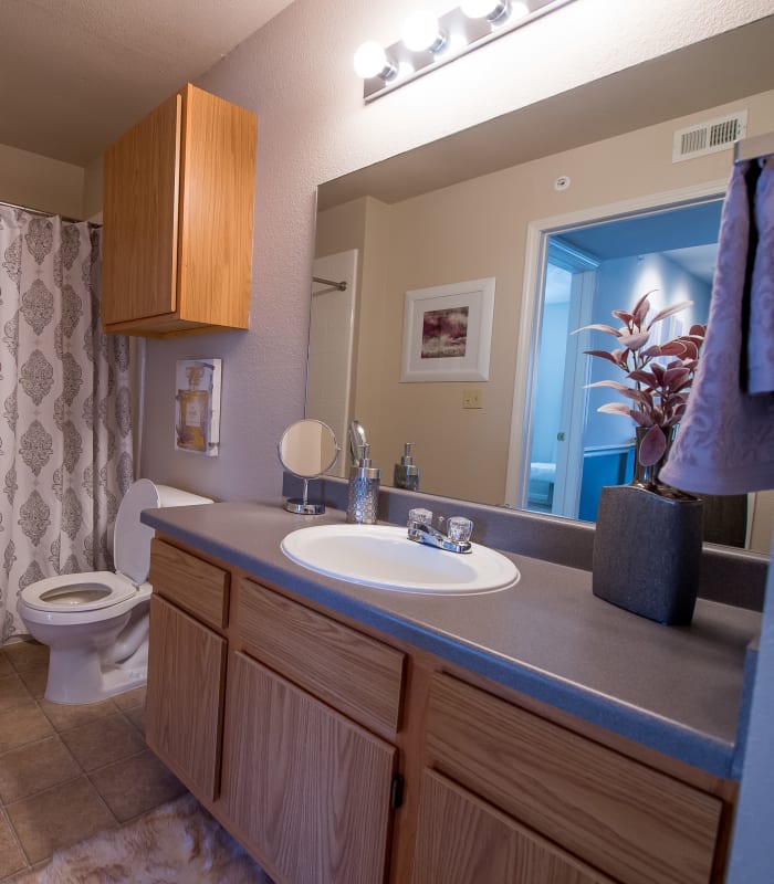Bathroom at The Remington Apartments in Wichita, Kansas