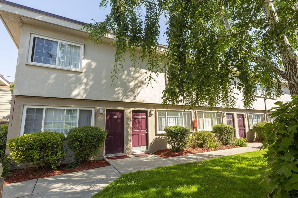 Apartment building at Whitman Villa Townhomes and Apartments in Hayward, California