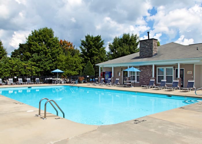 Enjoy a refreshing swimming pool at Fieldstone Apartments in Mebane, North Carolina