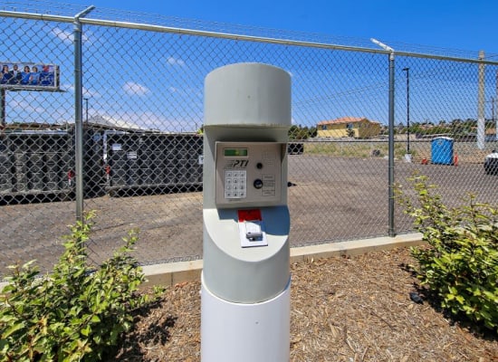 Keycode access point at A-1 Self Storage in San Diego, California