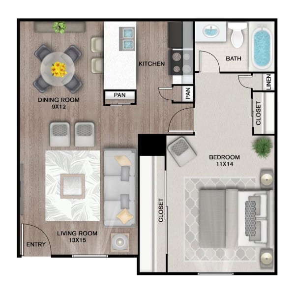 A1.1 floor plan brochure at The Estates at Avenstar in Houston, Texas