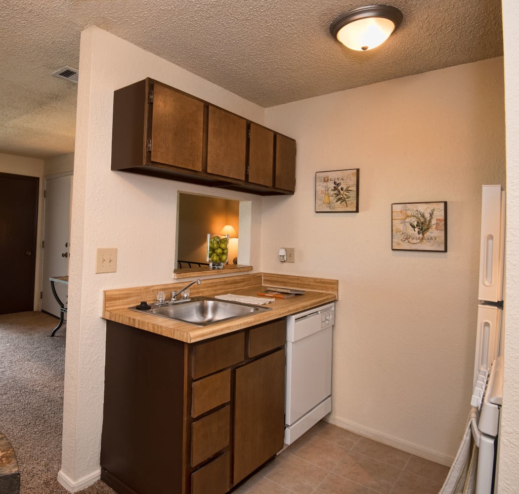Kitchen at Aspen Park Apartments in Wichita, Kansas