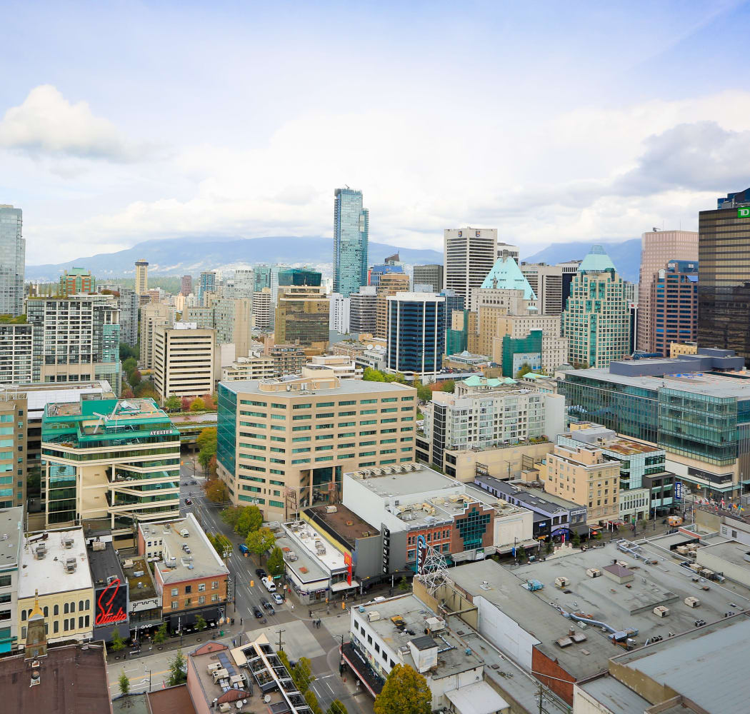 Amazing view from Metropolitan Towers in Vancouver, British Columbia