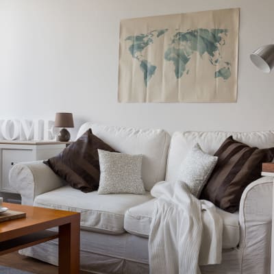 A furnished living room in a home at El Centro New Fund Housing (Officers) in El Centro, California