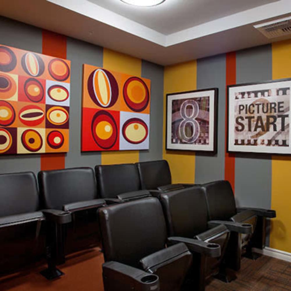 Theater Room at Mercado Apartments in Perris, California