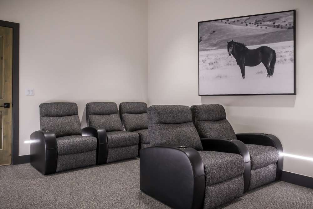 Resident Movie room at The Reserves at Eagle Point.