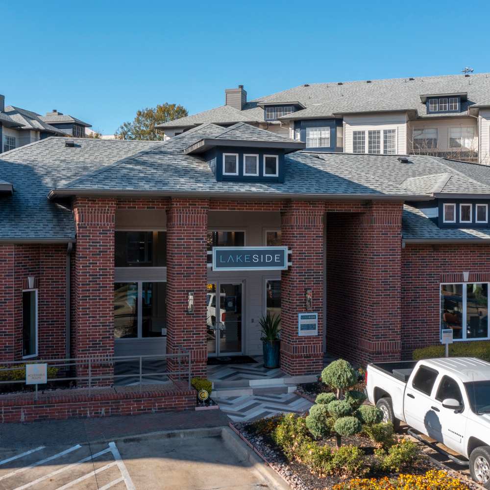 Exterior view of community at Lakeside in Houston, Texas