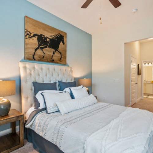 Bedroom with access to closet at Lodge at Lake Wylie in Lake Wylie, South Carolina