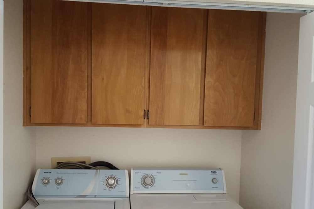 Washer and dryer at Wyda Garden Apartments in Sacramento, California