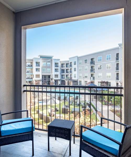 Private patio at The Carillon in Nashville, Tennessee