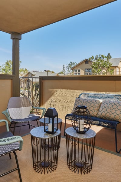 Private patio at Reserve at Chino Hills, Chino Hills, California