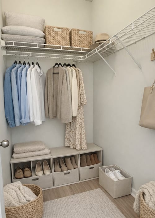 Spacious closet in apartment at Walden Creek in Greenville, South Carolina
