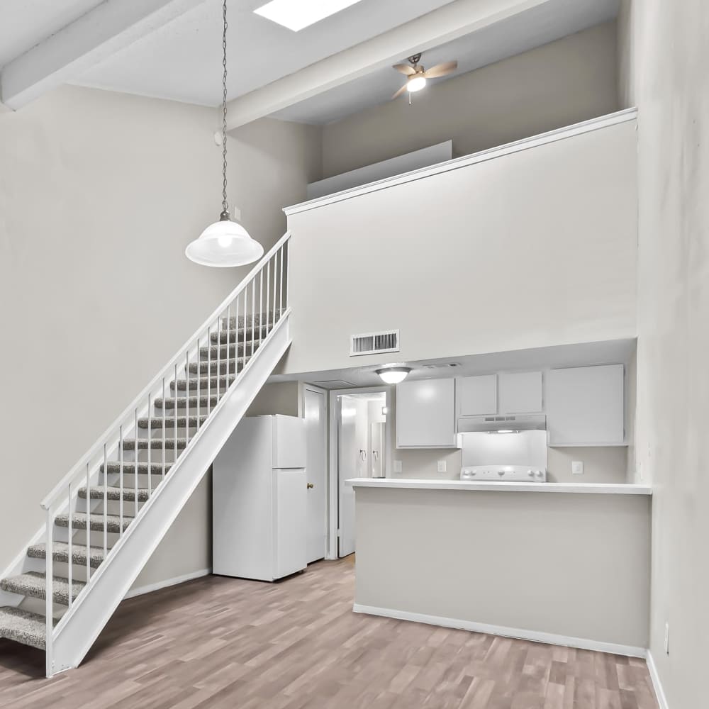 Spacious kitchen at Parkwood Square in Arlington, Texas