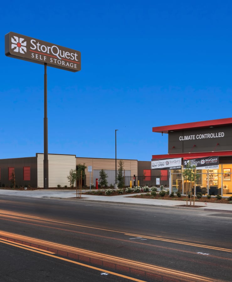 Street view of StorQuest Self Storage in Fresno, California