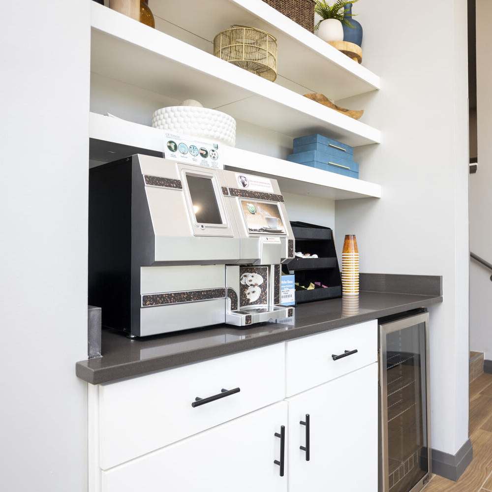 Coffee machine on shelf at The Sutton in , Ohio