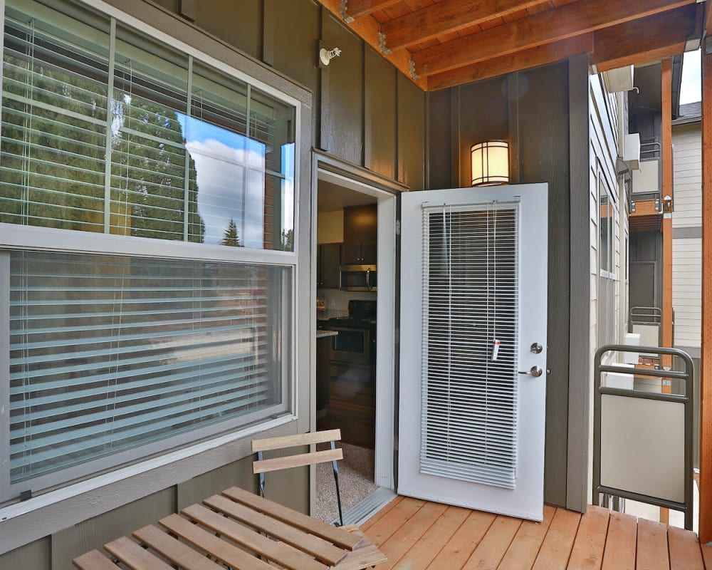 A spacious deck at The Grove in Salem, Oregon