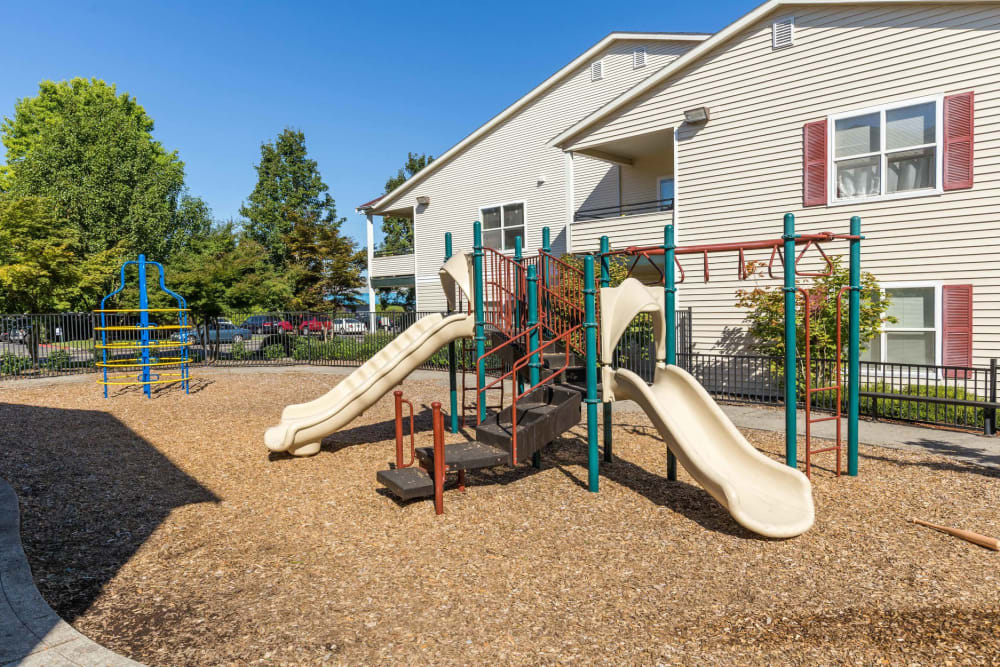 A playground for children at The Landings at Morrison Apartments in Gresham, Oregon