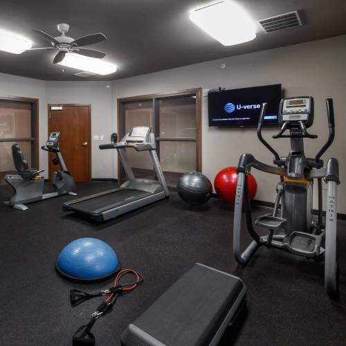 Fitness center at The Ideal in Madison, Wisconsin