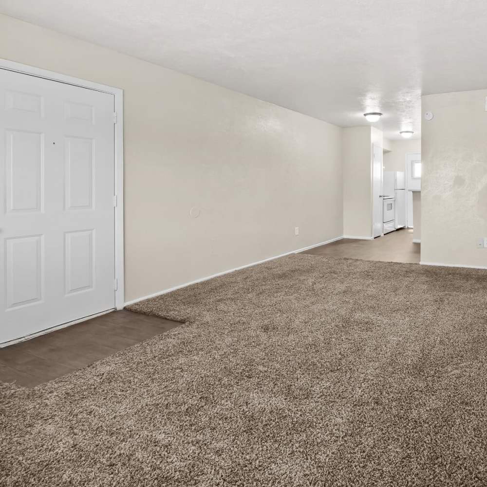Spacious living area at Oakwood in Dallas, Texas