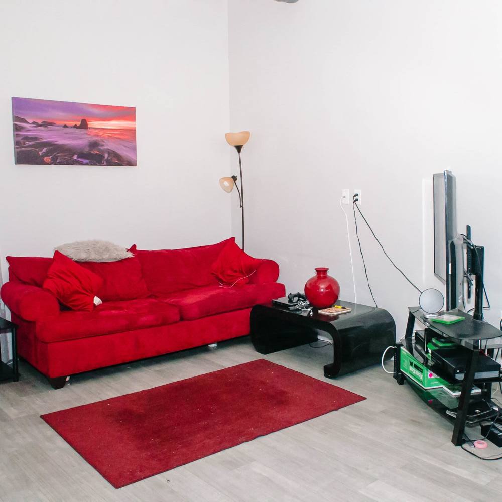 Living room at The Lofts At Clifford Brown Walk in Wilmington, Delaware