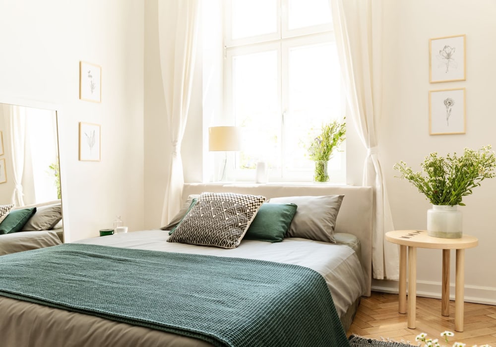 Cozy bedroom at The Townhouse in South Orange, New Jersey