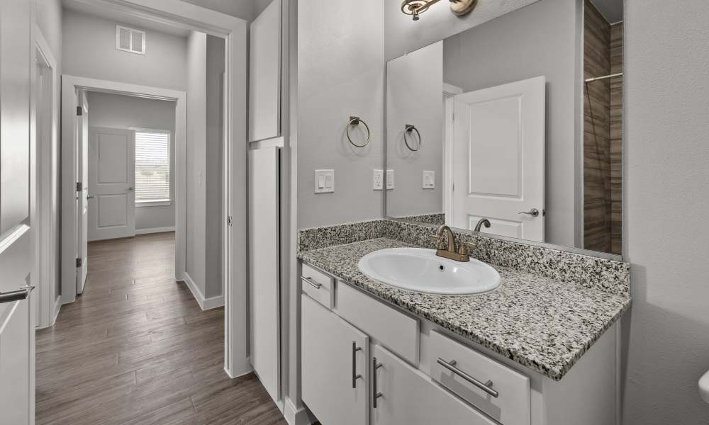 Bathroom with vanity at Retreat at Horizon Hills in El Paso, Texas