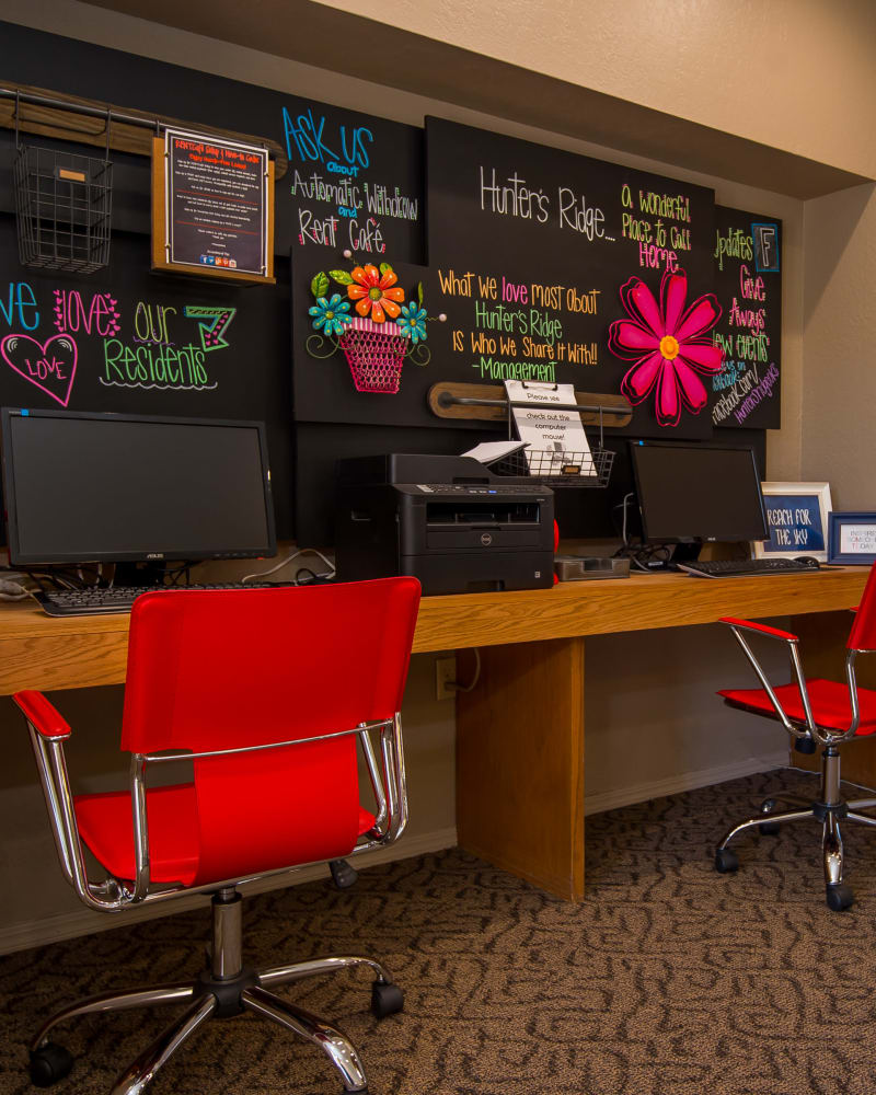 Computers for resident use at Hunter's Ridge in Oklahoma City, Oklahoma