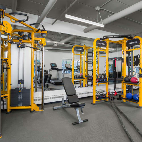 Fitness center at FIT Apartments in Minneapolis, Minnesota