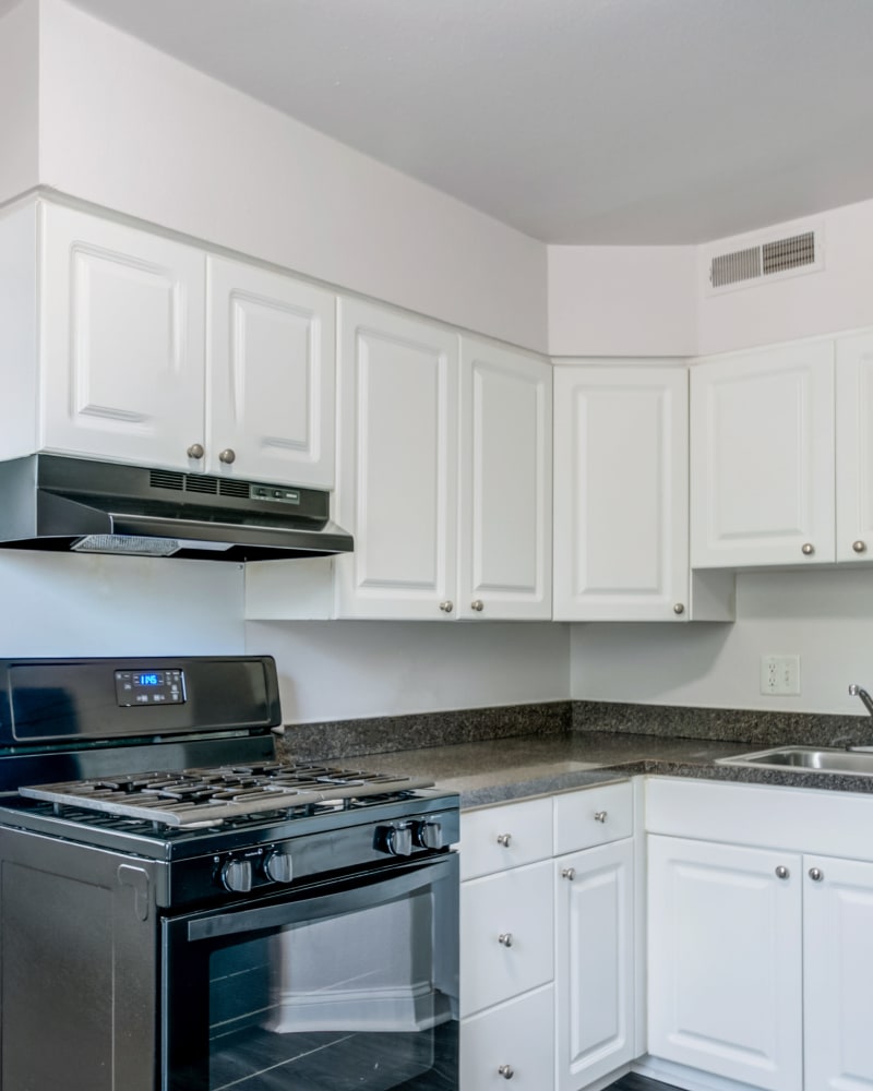 Apartment kitchen at Melrose Station Apartments in Elkins Park, Pennsylvania