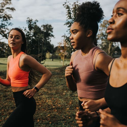 Residents exercising near Reserve at Southpointe in Canonsburg, Pennsylvania