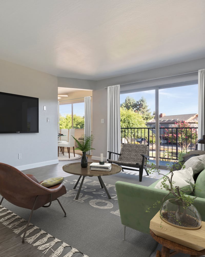 Model apartment at Highland Gardens in Mountain View, California