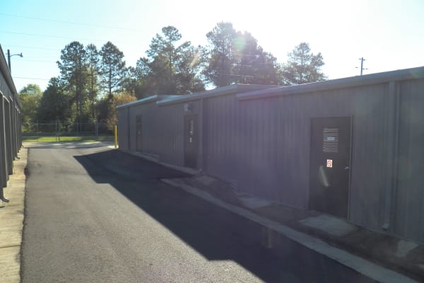 Wide driveways at B & H Self Storage in Aiken, South Carolina