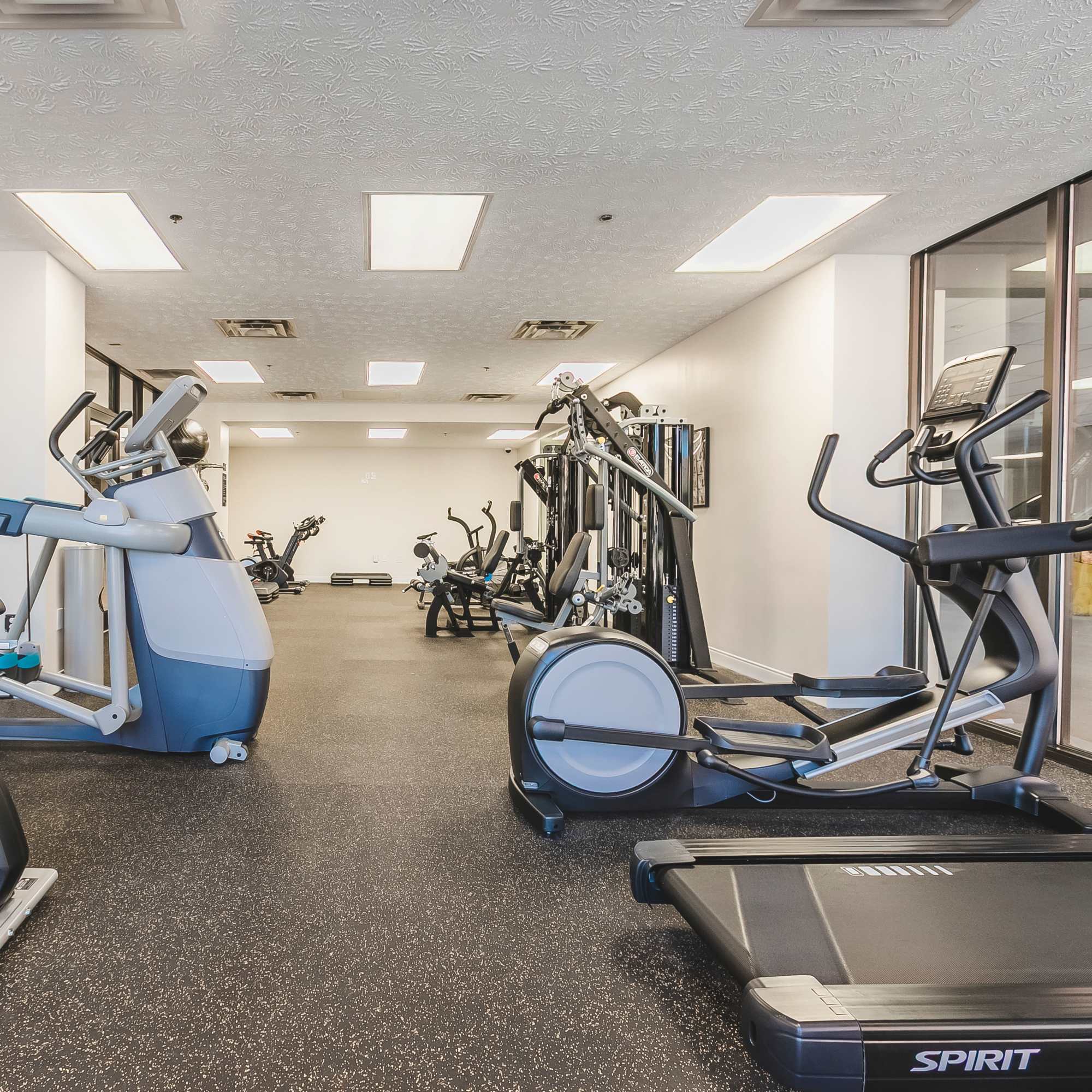 Fitness center at stratford house