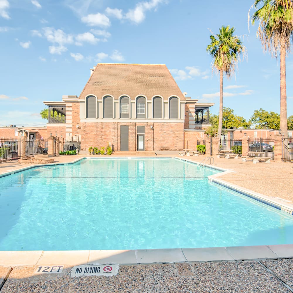 Pool at Napoleon Square Apartments in Houston, Texas