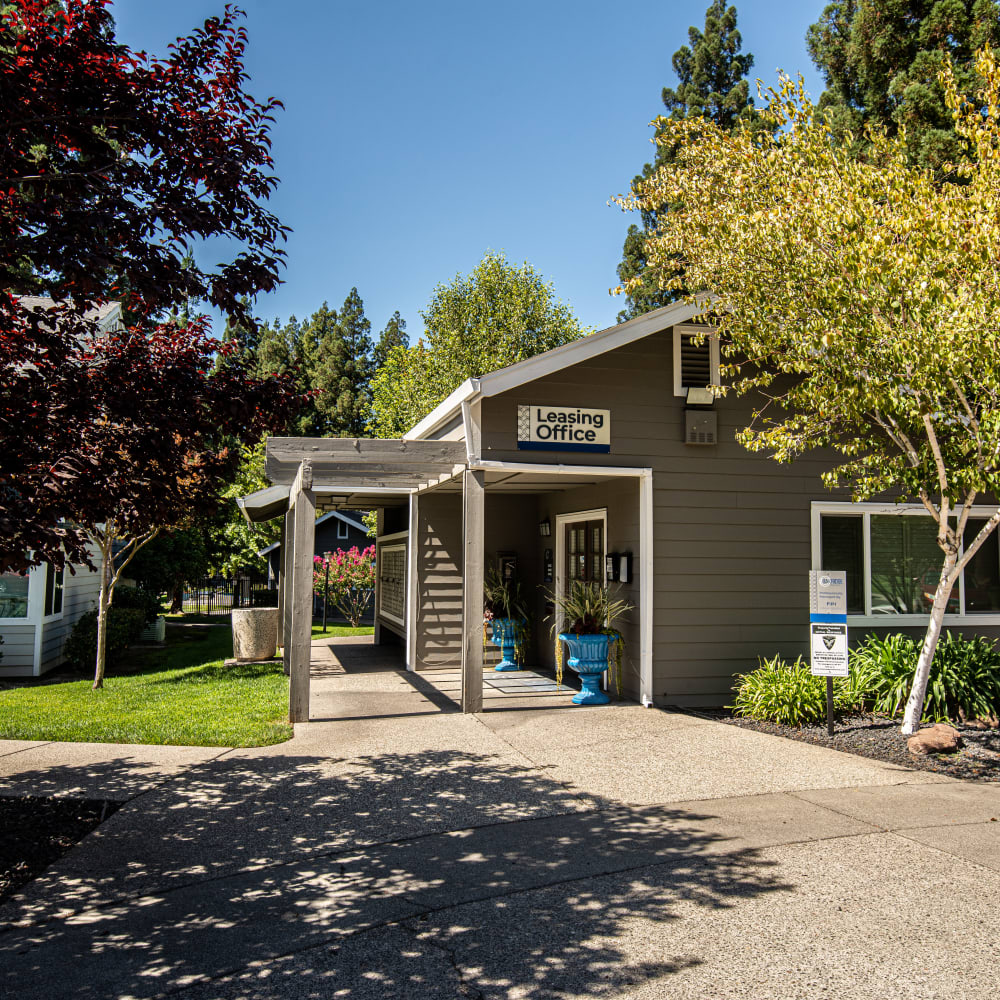 Leasing office at Oak Ridge Apartments in Sacramento, California