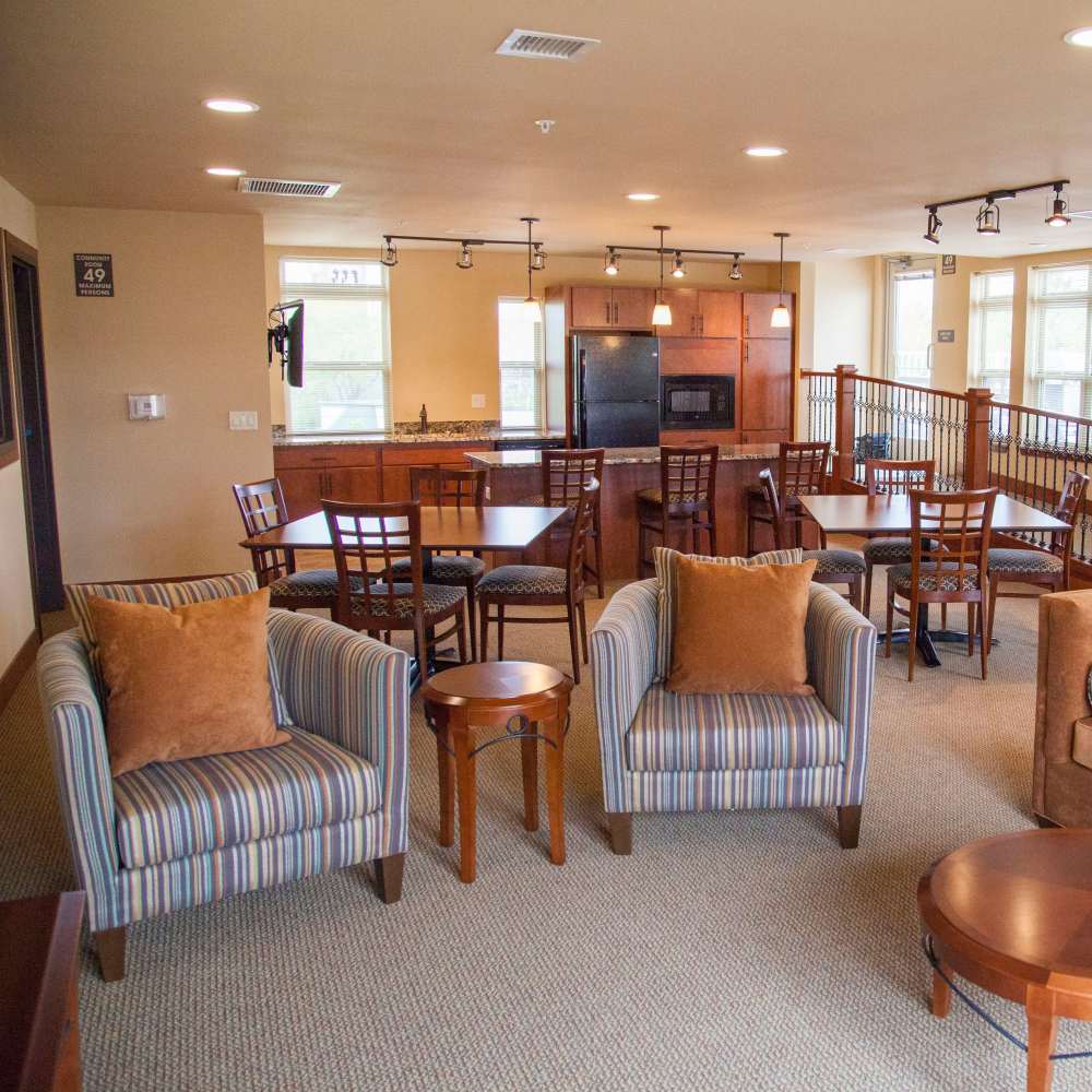 Living room at Vicinato in Madison, Wisconsin