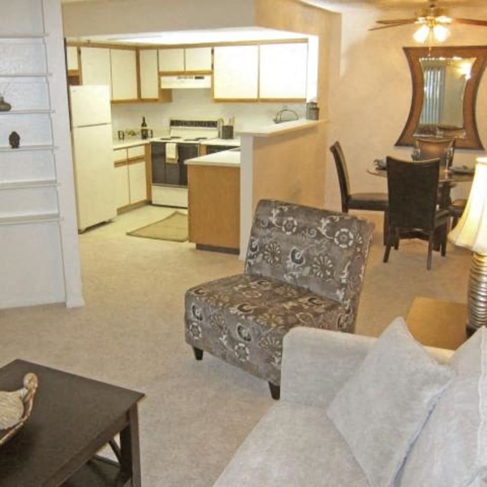 Living room at Maple Ridge in Modesto, California