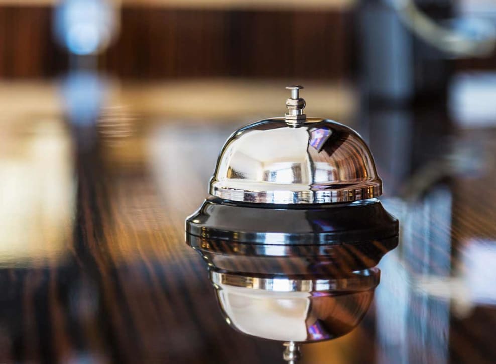 Bell on desk at Murano in Seattle, Washington