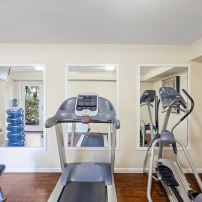 Fitness center at Montecito Apartments in Santa Clara, California